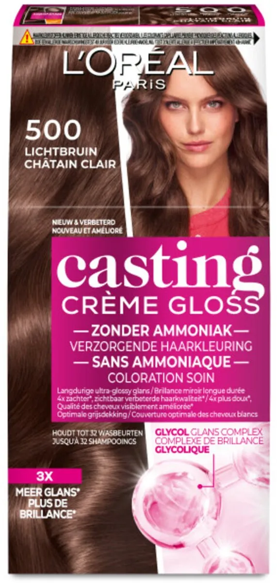 L'Oréal Paris Casting Crème Gloss 500 Lichtbruin - 2 Stuks