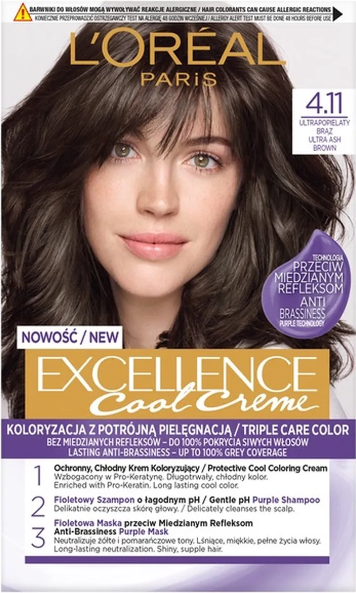 L'Oréal Paris Excellence Cool Creme 4.11 Asbruin
