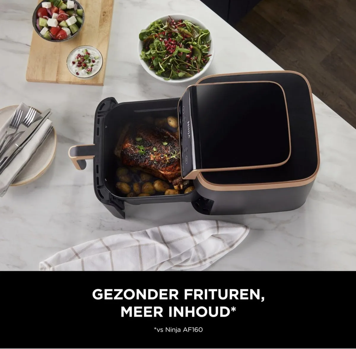 Ninja Airfryer XXL Max Pro AF180EU - 6.2L - 6 Programma's - Brons - afbeelding 3 van 4