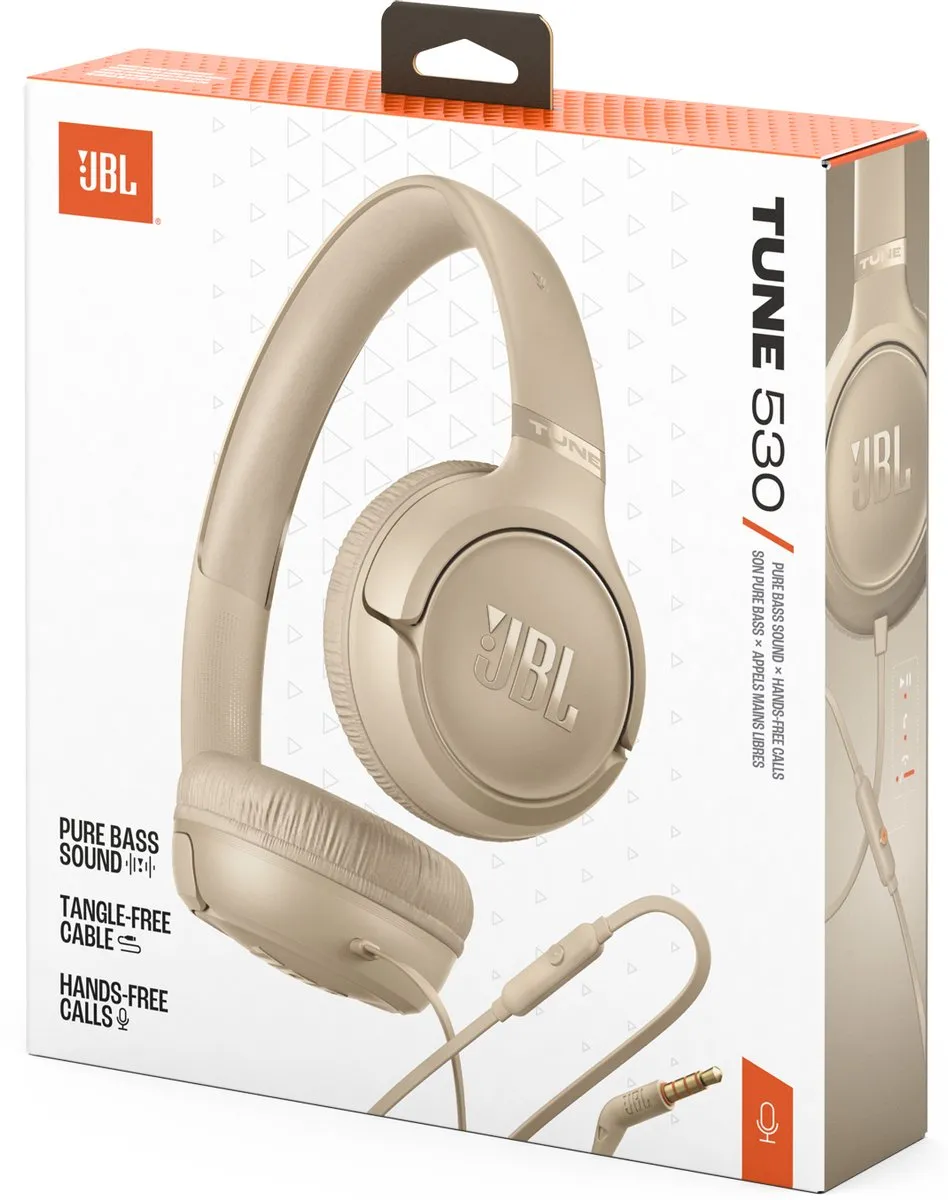 JBL Tune 530 Bedrade On-Ear Koptelefoon JBLT530BEG - Mocha Mousse - afbeelding 6 van 6