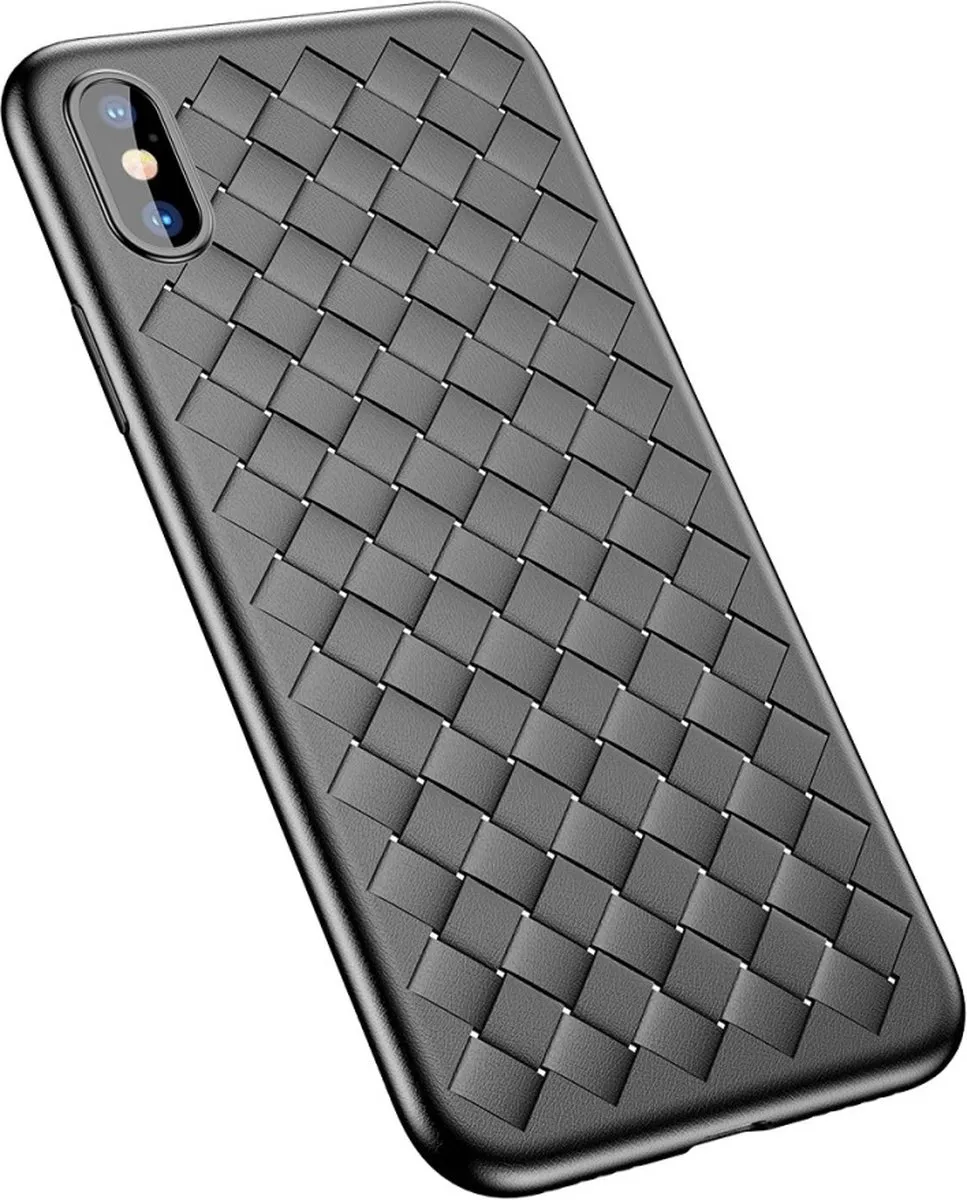 Baseus Weaving Case TPU Hoesje iPhone X/XS - Zwart