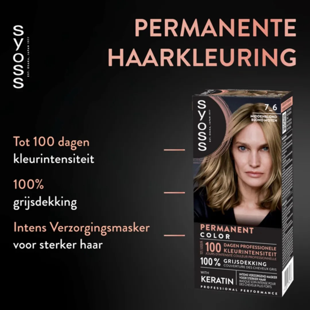 SYOSS Coloration 7-6 Middenblond Haarverf - 25 Stuks