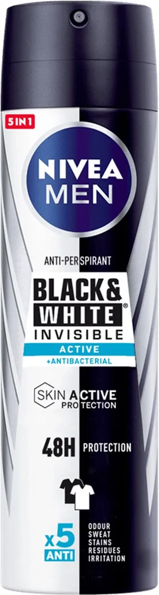 NIVEA Men Black & White Active Deodorant Spray 200ml