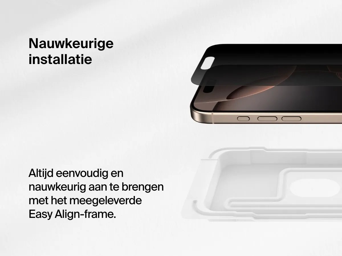 Belkin InvisiGlass Privacy Screenprotector iPhone 16 Pro/17