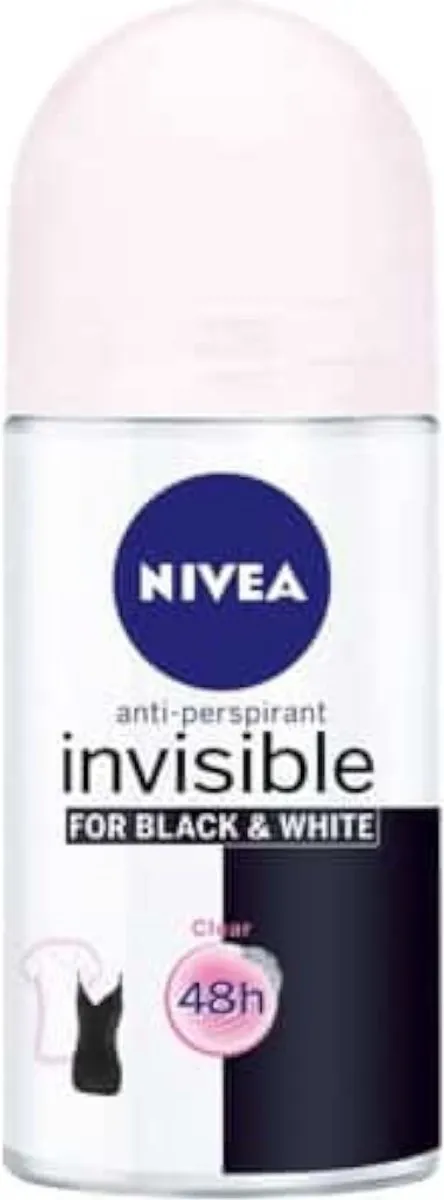 NIVEA Deodorant Roller Invisible For Black & White Clear 50ml