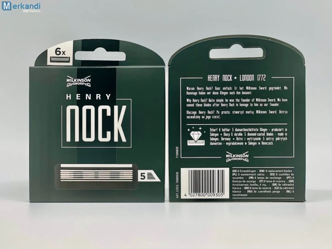 Wilkinson Sword Henry Nock 6 Scheermesjes - Zwart