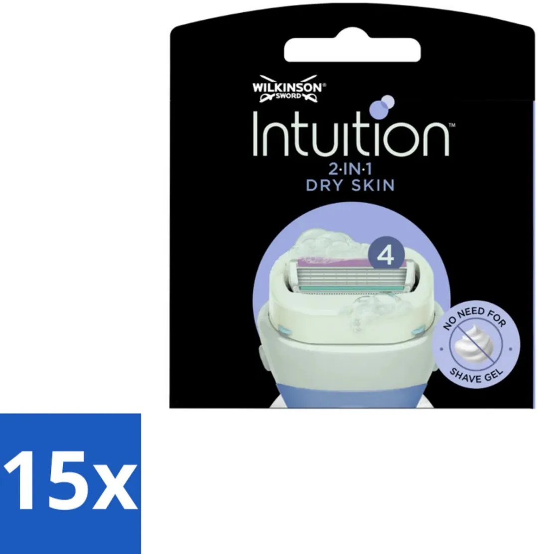 Wilkinson Sword Intuition Mesjes Dry Skin - 15 Stuks