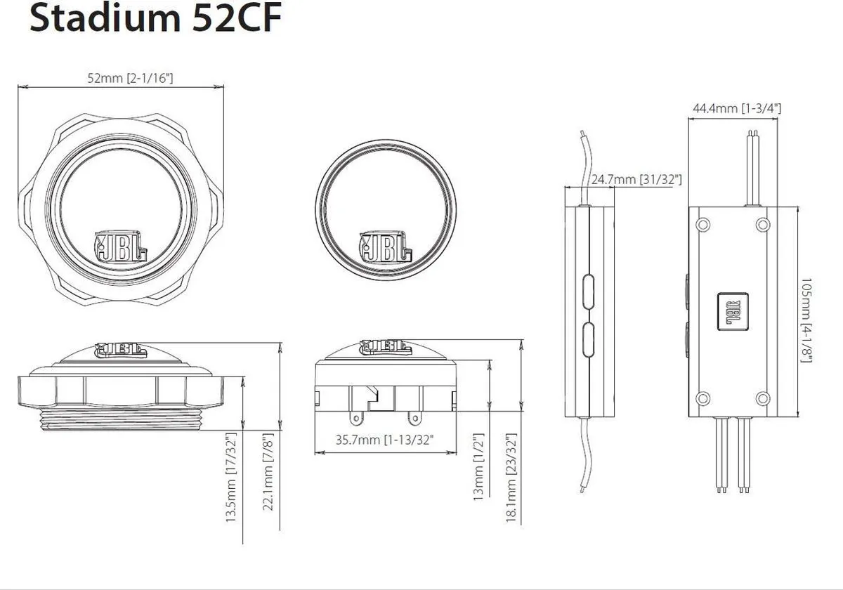 JBL Stadium 52CF 2-Weg Inbouwspeakers 240W - Zwart