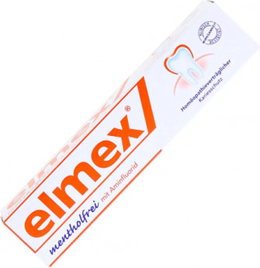 Elmex Tandpasta Mentholvrij 75ml - Rood/Wit
