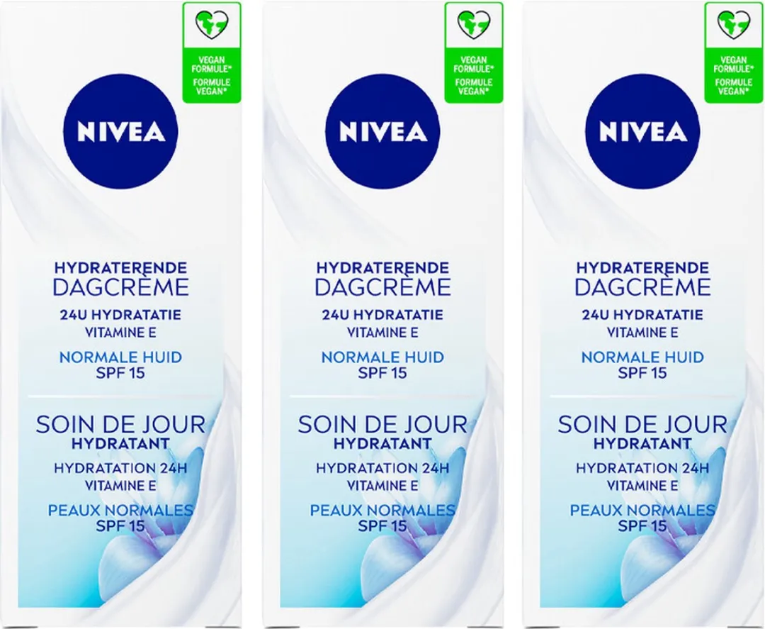 NIVEA Dagcrème Hydraterend SPF 15 - 3x50ml