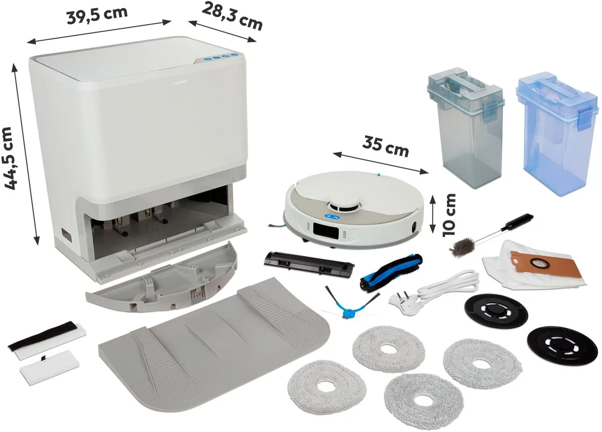 Medion MD12039 Robotstofzuiger X55 SW+ - 10.000 Pa - Wit