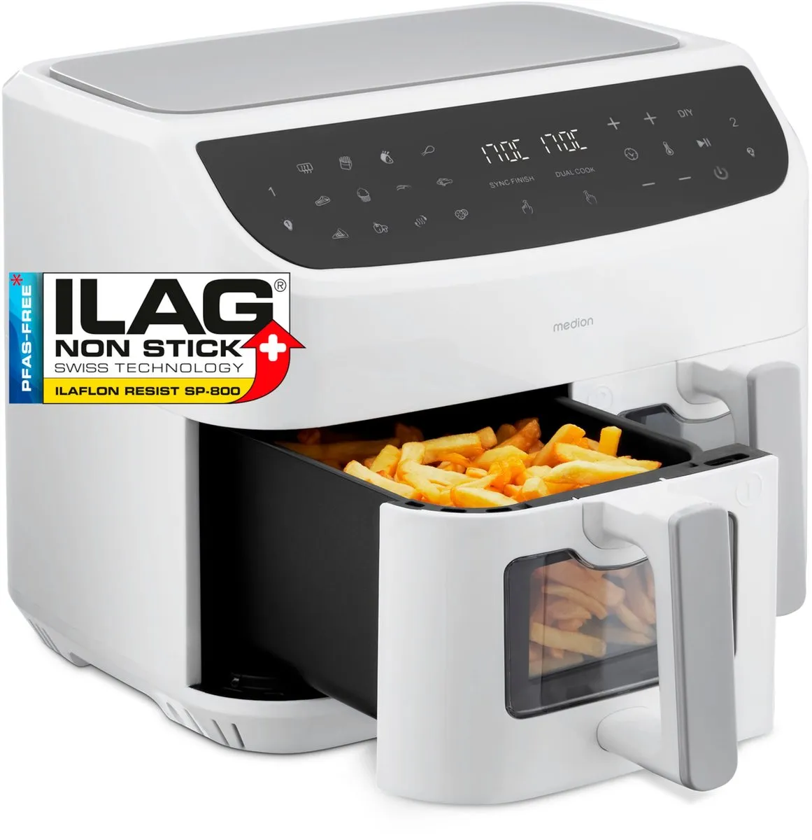 Medion XXL Dubbele Airfryer P20 8,7L
