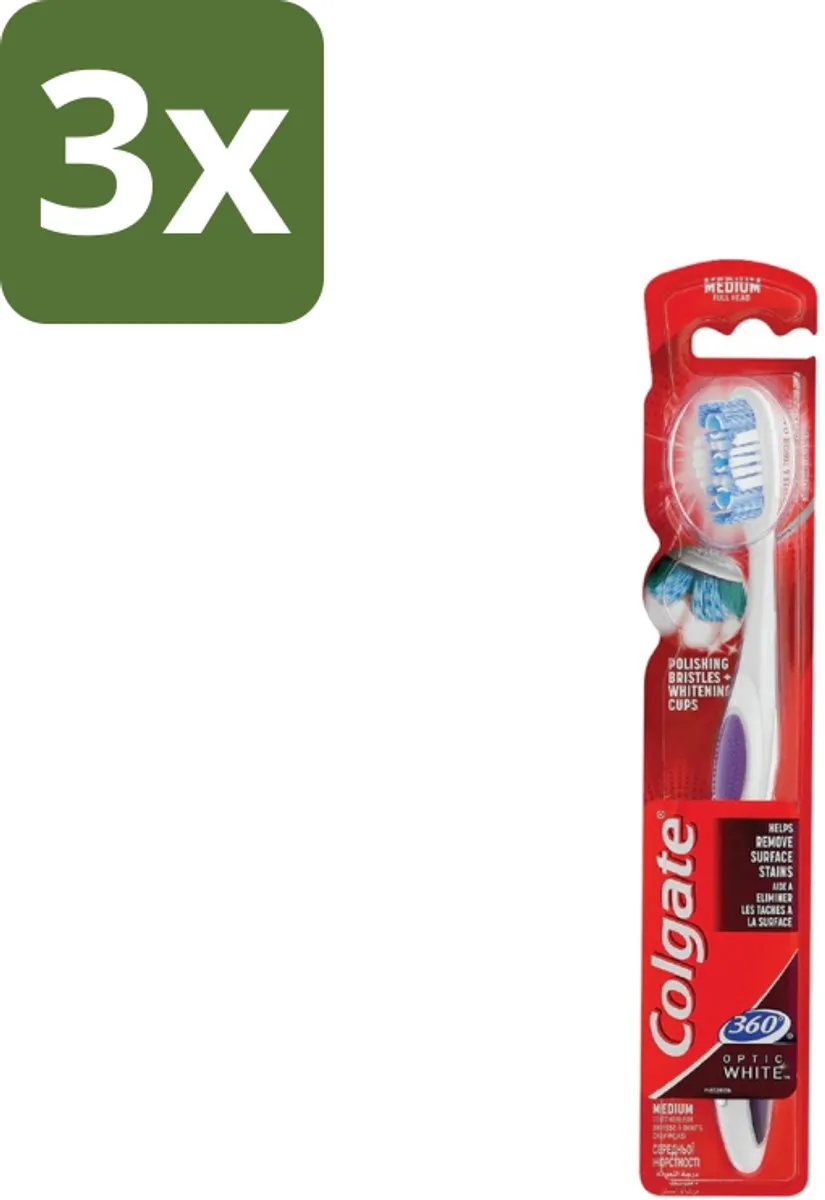 Colgate 360 Optic White Medium Tandenborstel