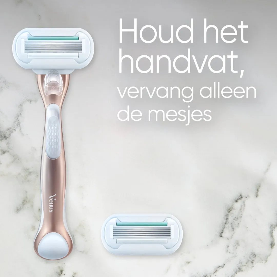 Gillette Venus Deluxe Smooth Sensitive Scheermes - RoseGold - 5 Bladen - afbeelding 6 van 6