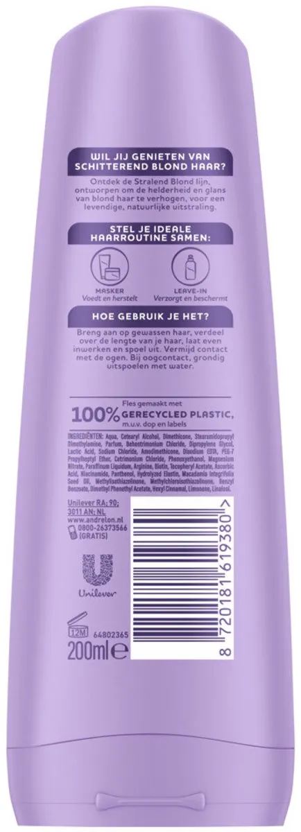 Andrélon Stralend Blond Conditioner 200ml - 5 Stuks