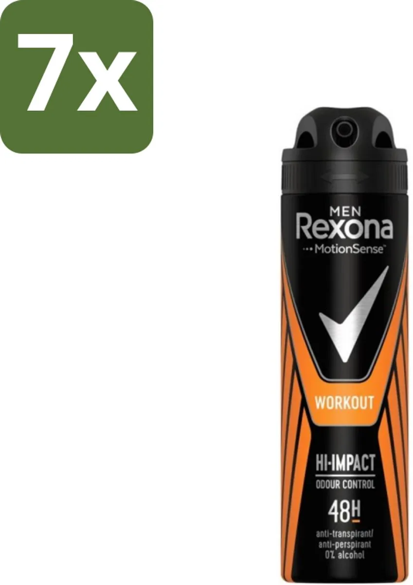 Rexona Men - MotionSense - Deodorant Spray - Anti-transpirant - 150 ml - Bulkverpakking - 7 stuks