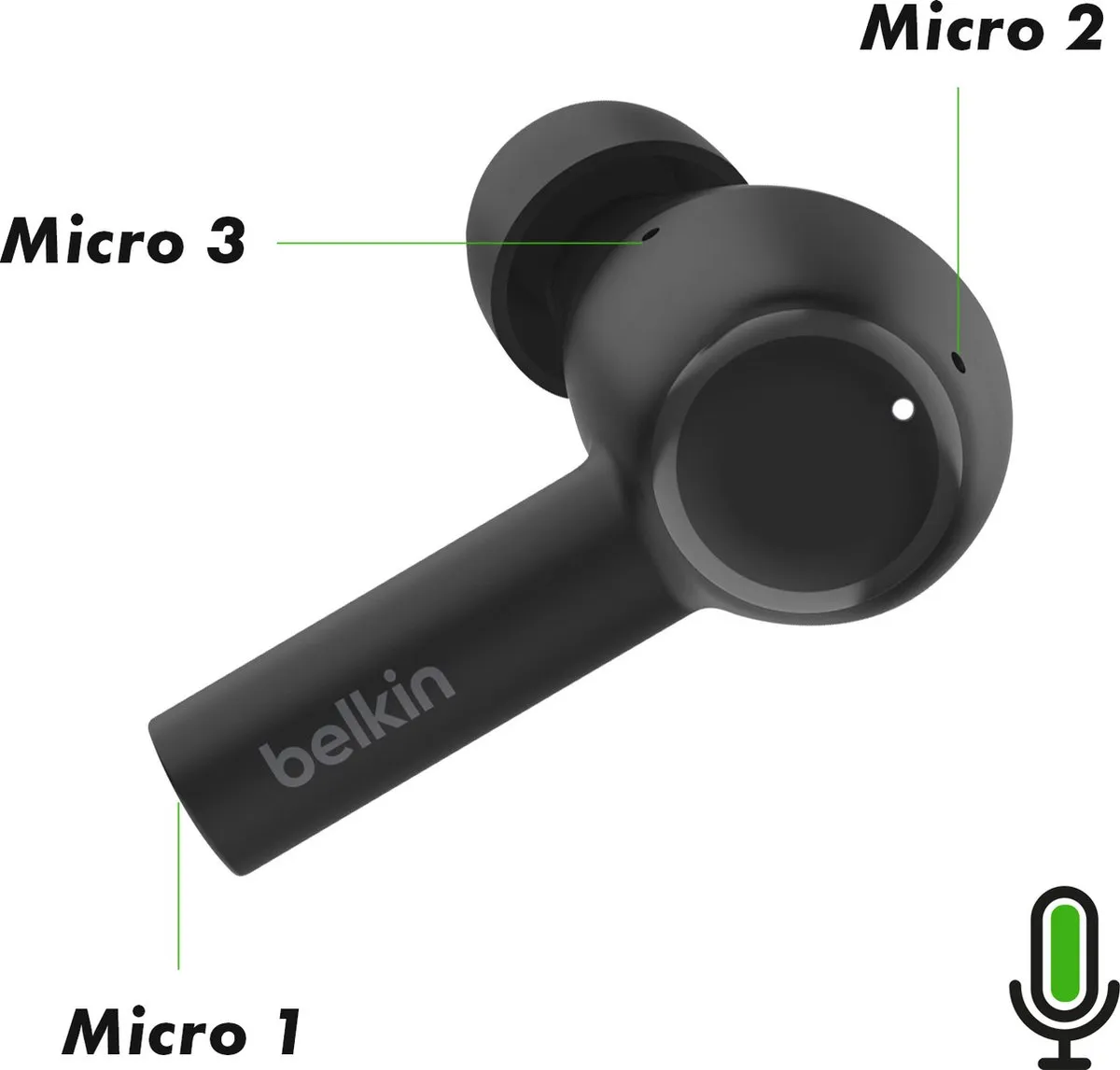Belkin SoundForm Pulse AUC007btBLK In-ear Headset - Zwart