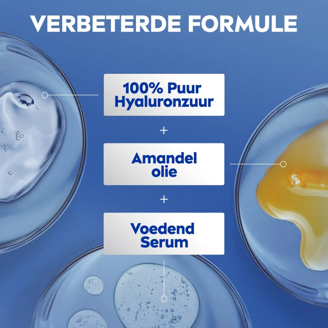 NIVEA Body Milk Verzorgend 1200ml (3x400ml) - Hyaluronzuur & Amandelolie