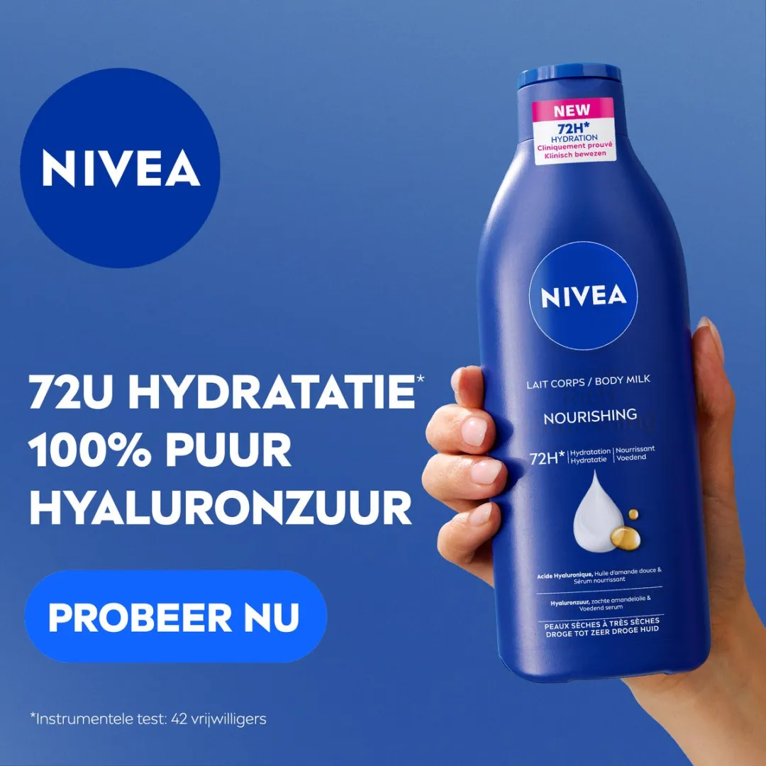 NIVEA Body Milk Verzorgend 1200ml (3x400ml) - Hyaluronzuur & Amandelolie - afbeelding 6 van 6