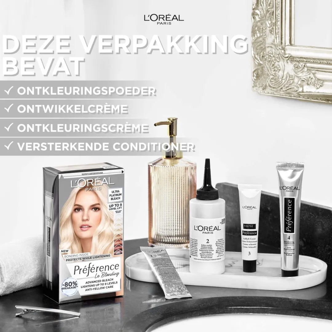 L'Oréal Paris Préférence Le Blonding Ultra Platinum Ontkleuring 25ml - afbeelding 6 van 6