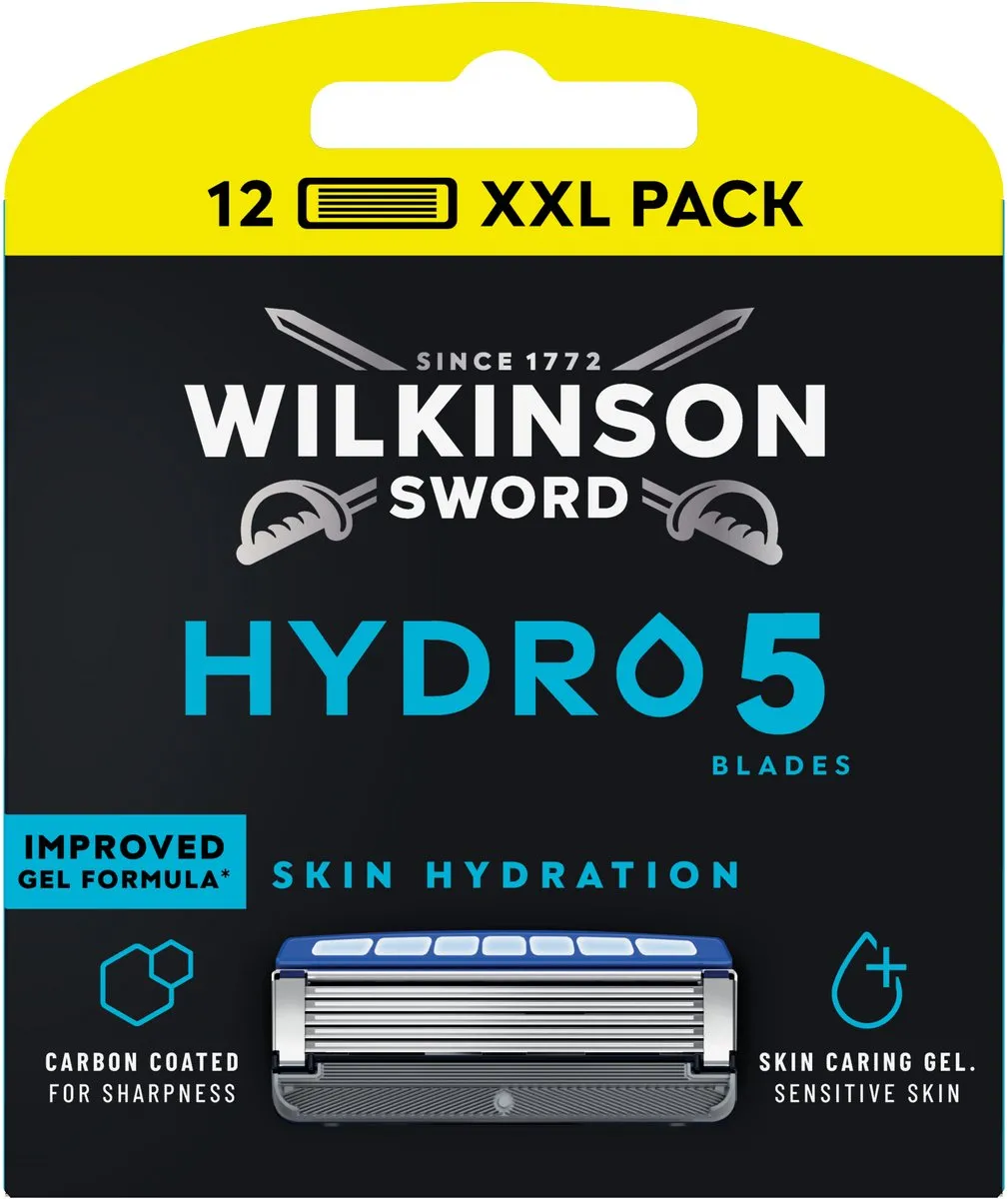 Wilkinson Sword Hydro 5 Navulmesjes - 12 Stuks - Blauw/Grijs - afbeelding 6 van 6