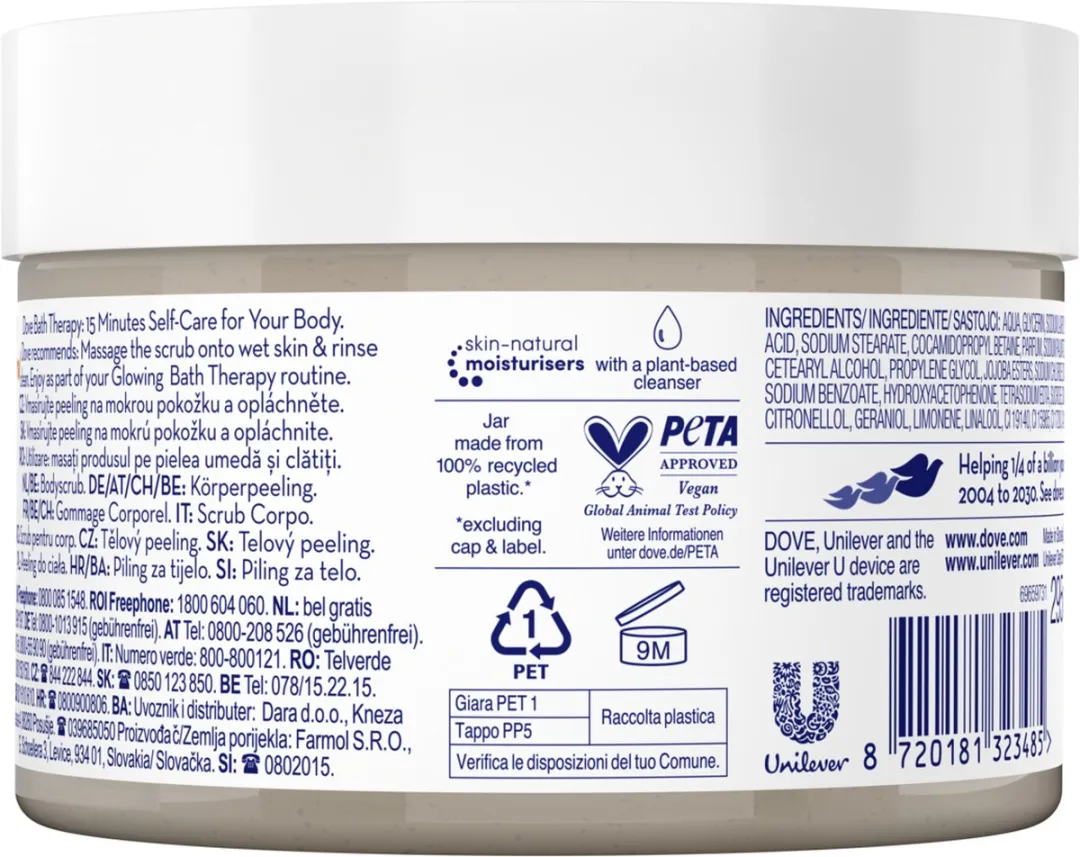 Dove Bath Therapy Glow Body Scrub 295ml - afbeelding 6 van 6