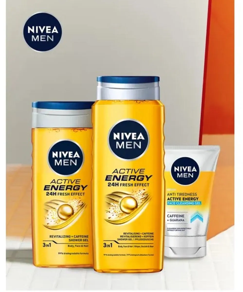 NIVEA Men Active Energy Douchegel - 6x500ml