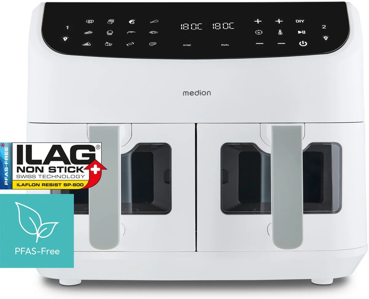 Medion XXL Dubbele Airfryer P20 8,7L