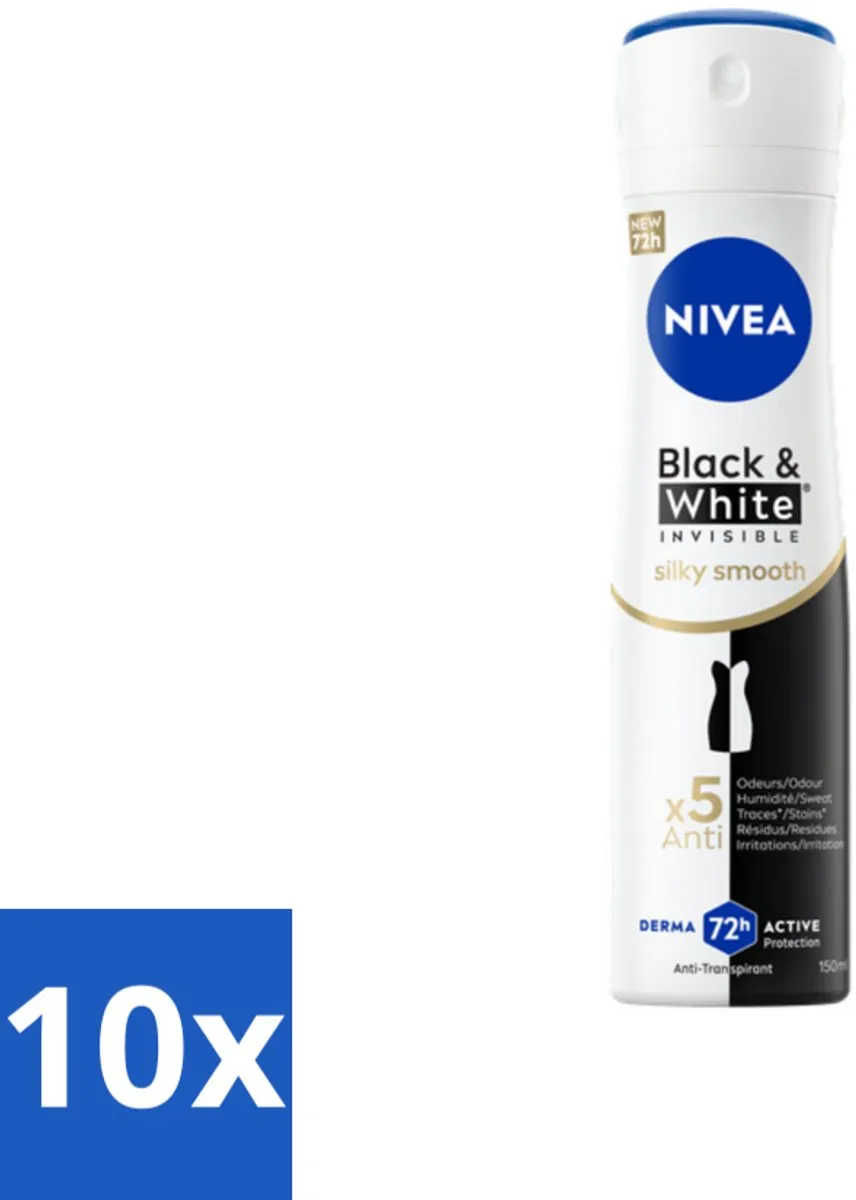NIVEA Deodorant Spray Black & White Silky Smooth 150ml