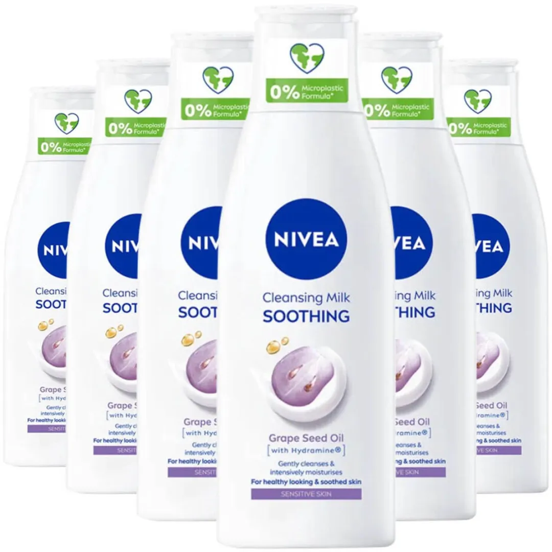 NIVEA Reinigingsmelk Sensitive 200ml - 6 Stuks