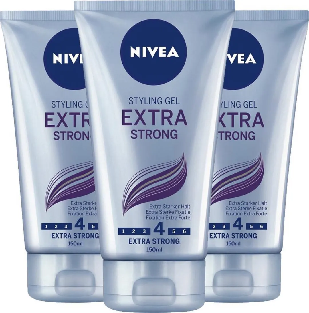 NIVEA Styling Gel Extra Strong Nr.4 - 450ml (3x150ml)