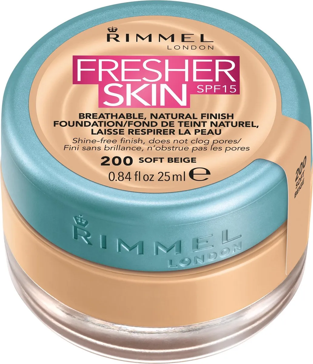 Rimmel London Fresher Skin Foundation 200 Soft Beige