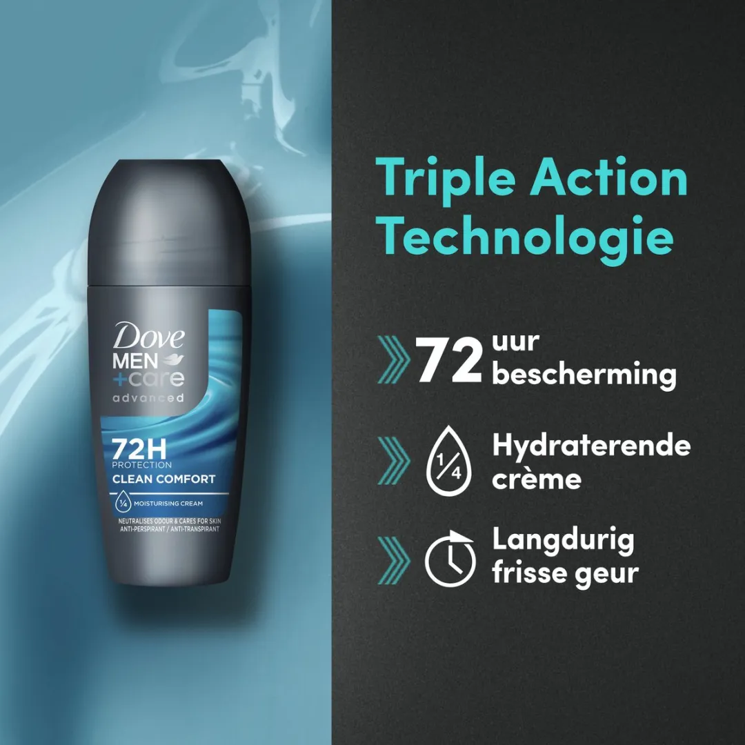 Dove Men+Care Anti-Transpirant Roller Clean Comfort 6x50ml