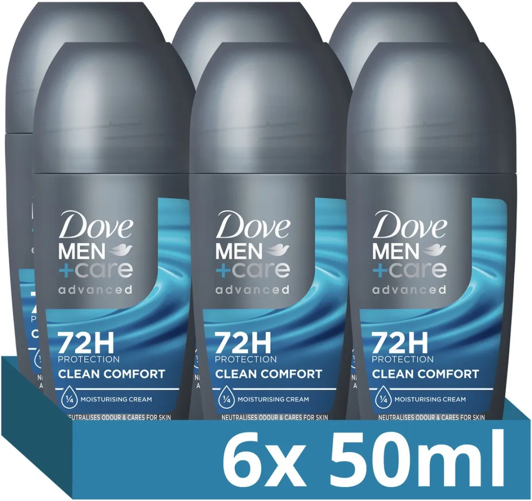 Dove Men+Care Anti-Transpirant Roller Clean Comfort 6x50ml