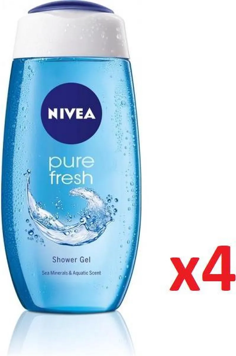 NIVEA Douchegel Pure Fresh Voor Mannen 4x250ml