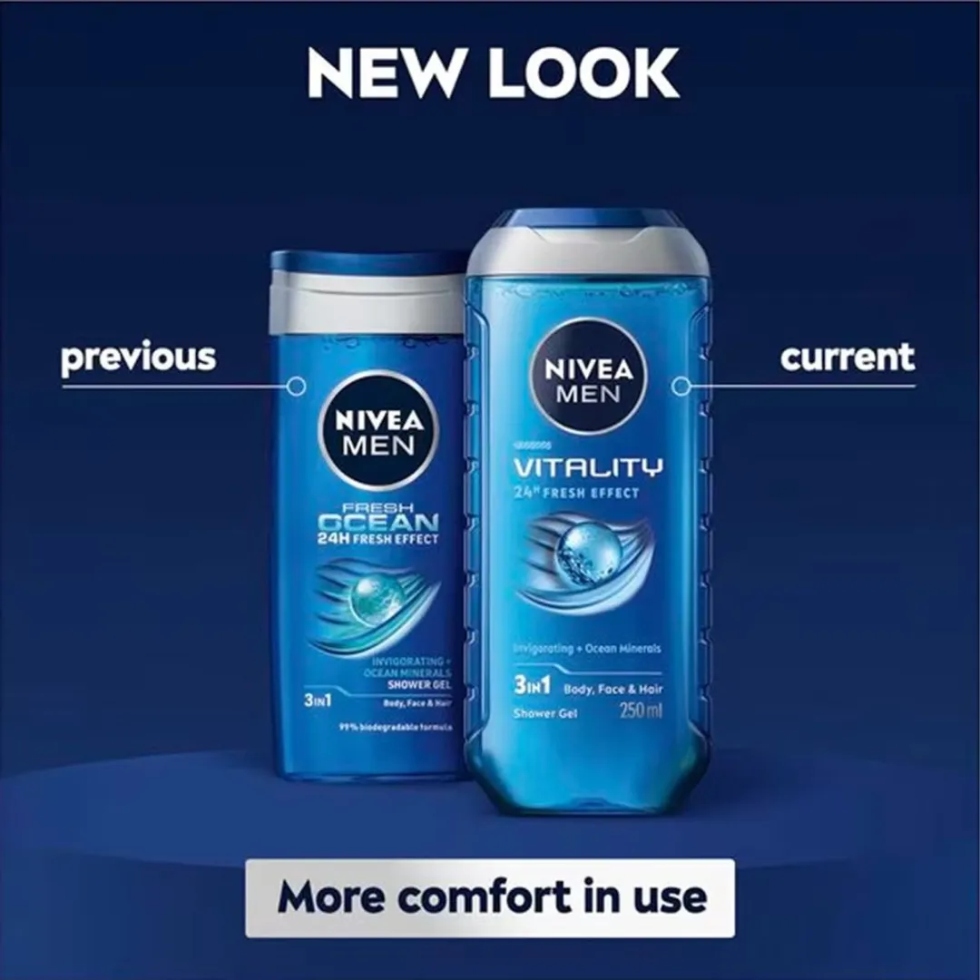 NIVEA MEN Vitality 3-in-1 Douchegel 250ml