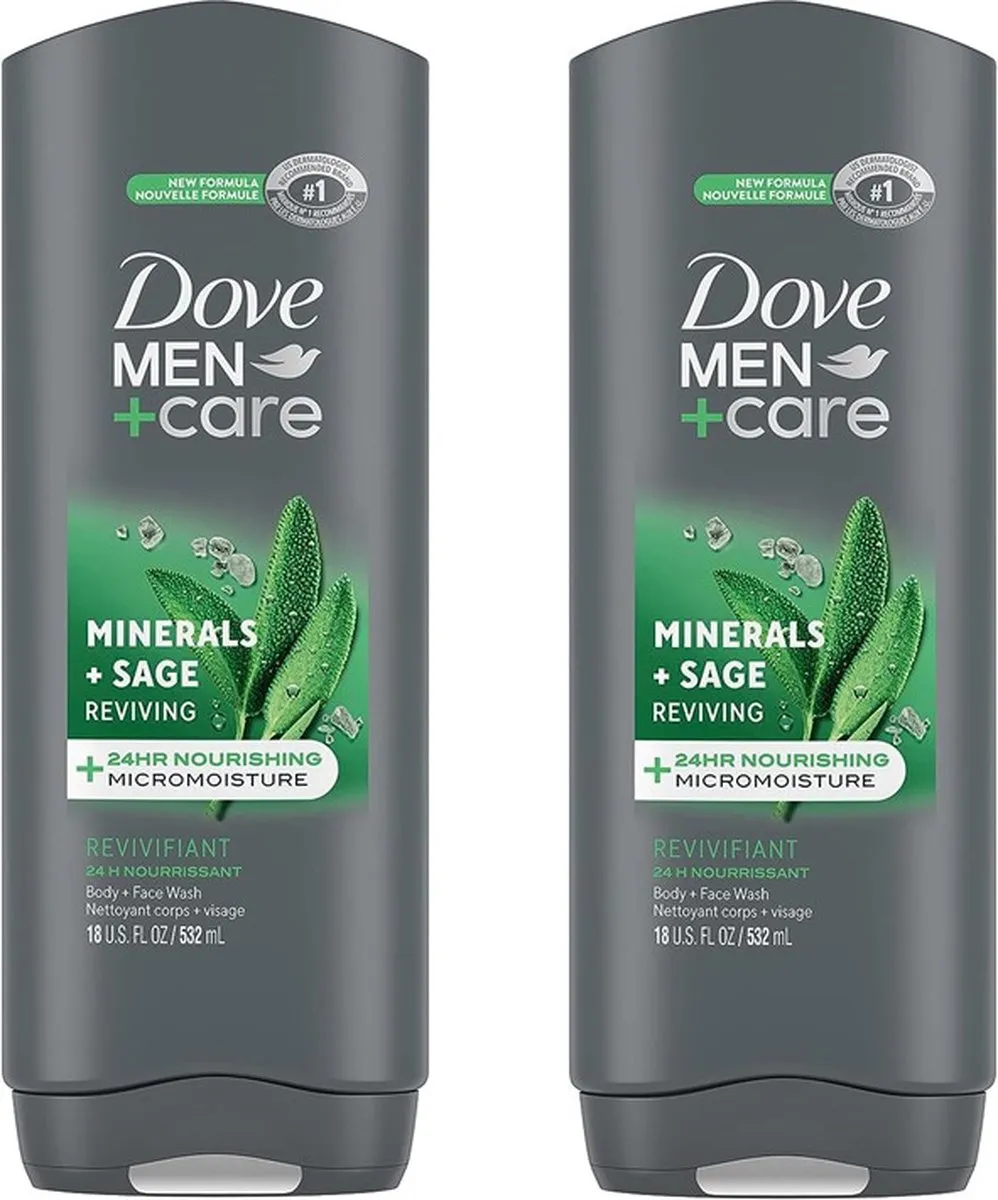 Dove Douchegel Minerals + Sage 2x400ml