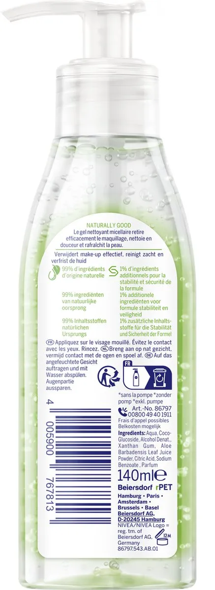 NIVEA Naturally Good Micellair Washgel 140ml