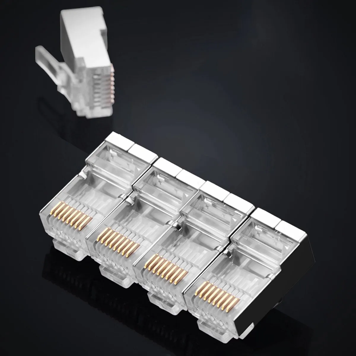Ugreen RJ45 Stekkeruiteinden Cat.6 - 10 Stuks - Zilver