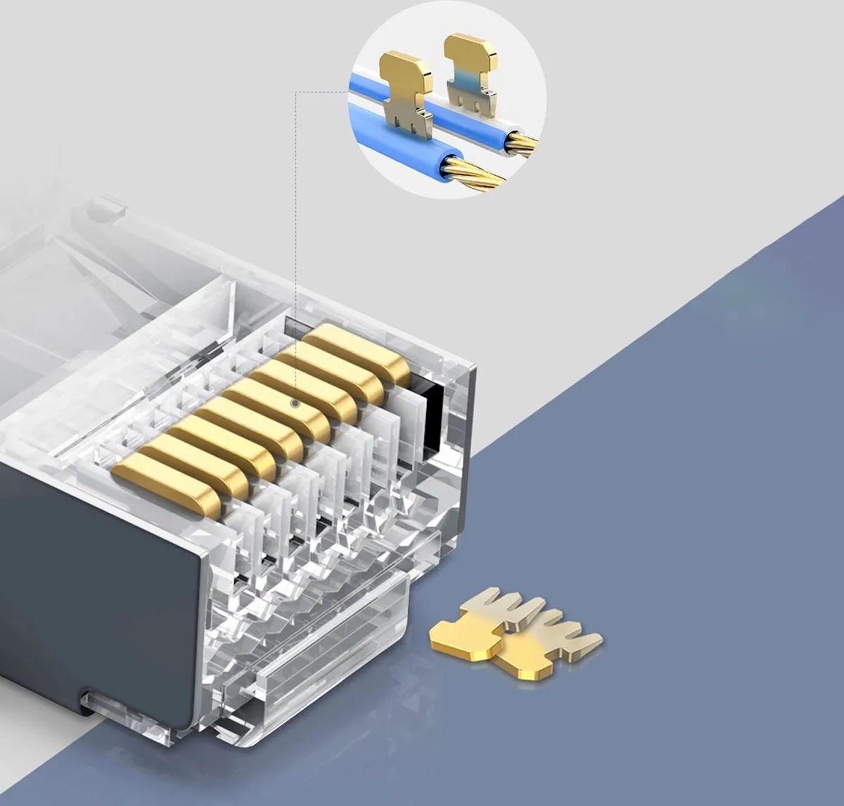 Ugreen RJ45 Stekkeruiteinden Cat.6 - 10 Stuks - Zilver
