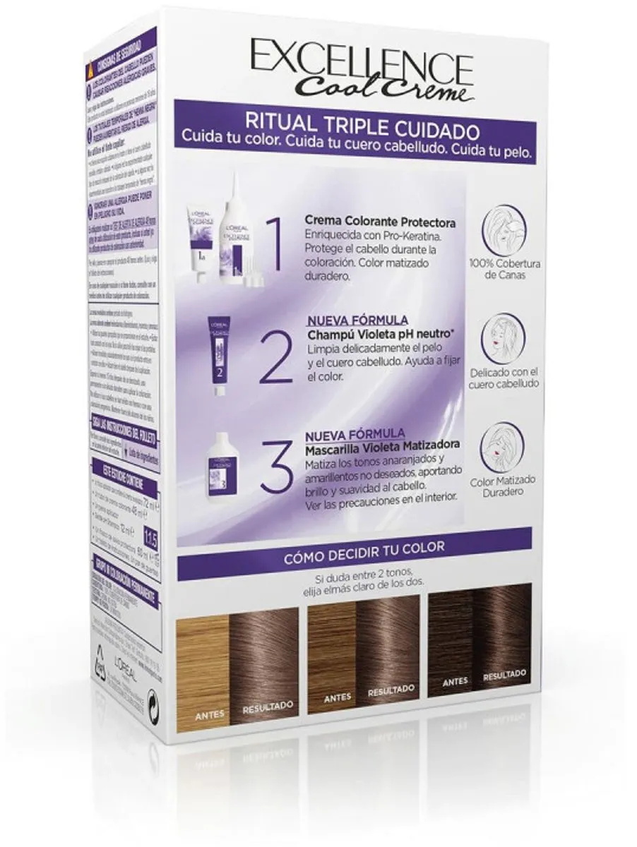 L'Oréal Paris Make Up Excellence Cool Creme Intense Asblond 7,11 - 192ml