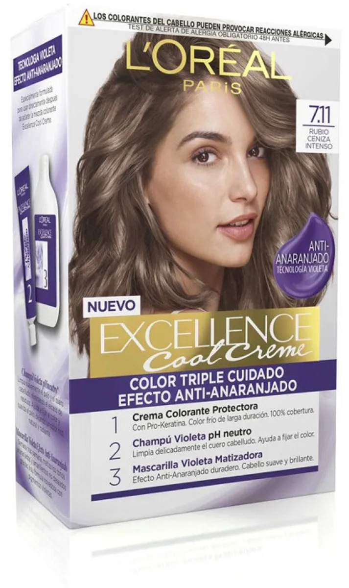 L'Oréal Paris Make Up Excellence Cool Creme Intense Asblond 7,11 - 192ml