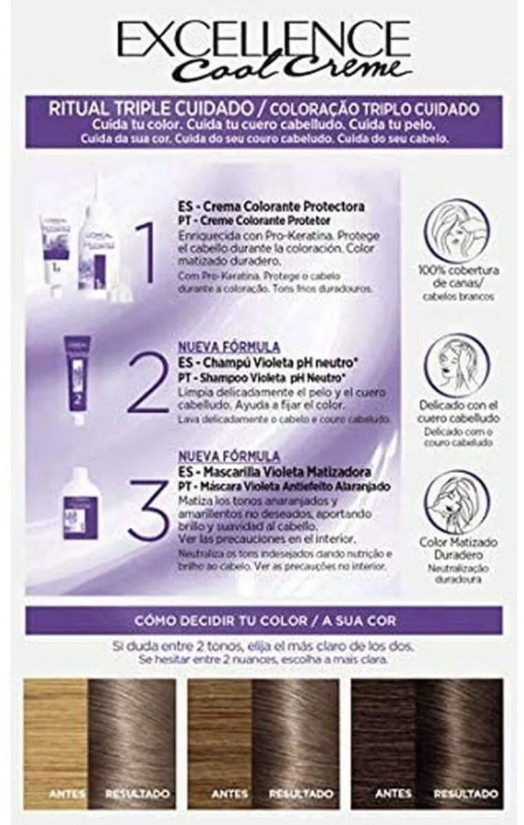 L'Oréal Paris Make Up Excellence Cool Creme Intense Asblond 7,11 - 192ml