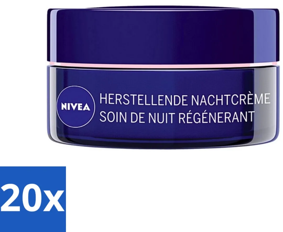 NIVEA Nachtcrème Essentials +24U 50ml - 20 Stuks
