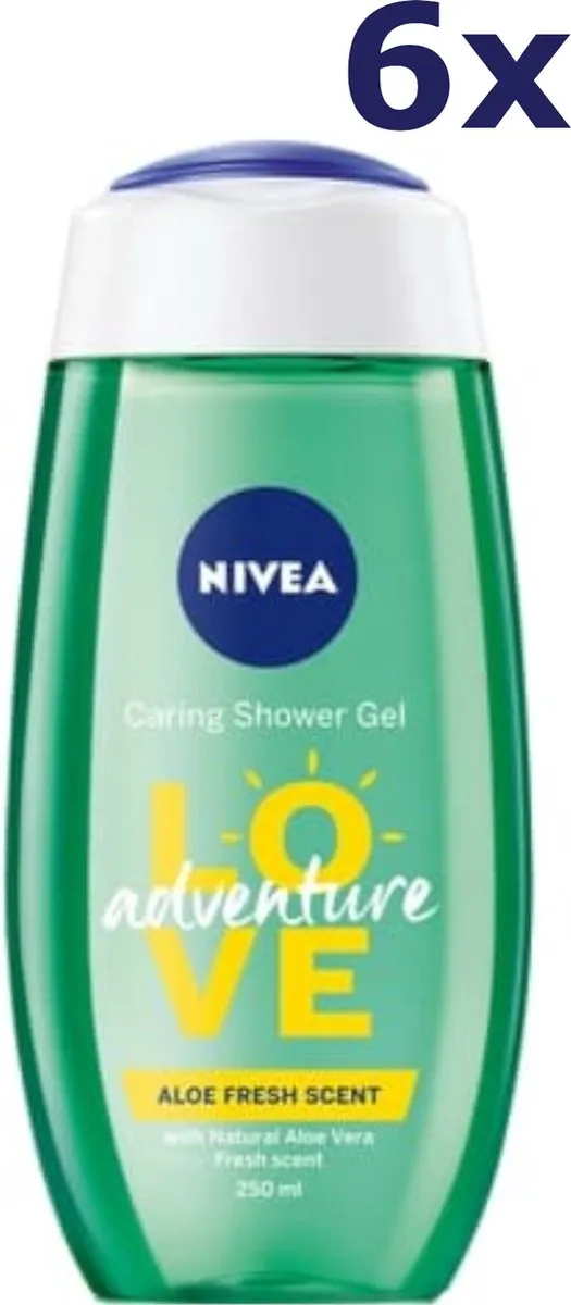 NIVEA Shower Love Aloe Douchegel 250ml - 6 Stuks