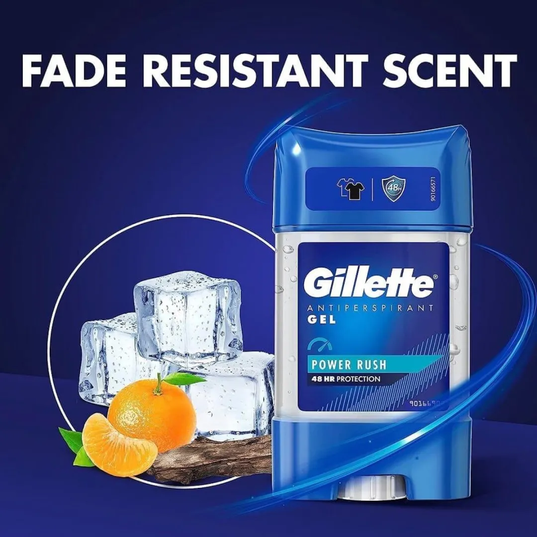 Gillette Power Rush Antiperspirant 48h Clear Gel 70ml