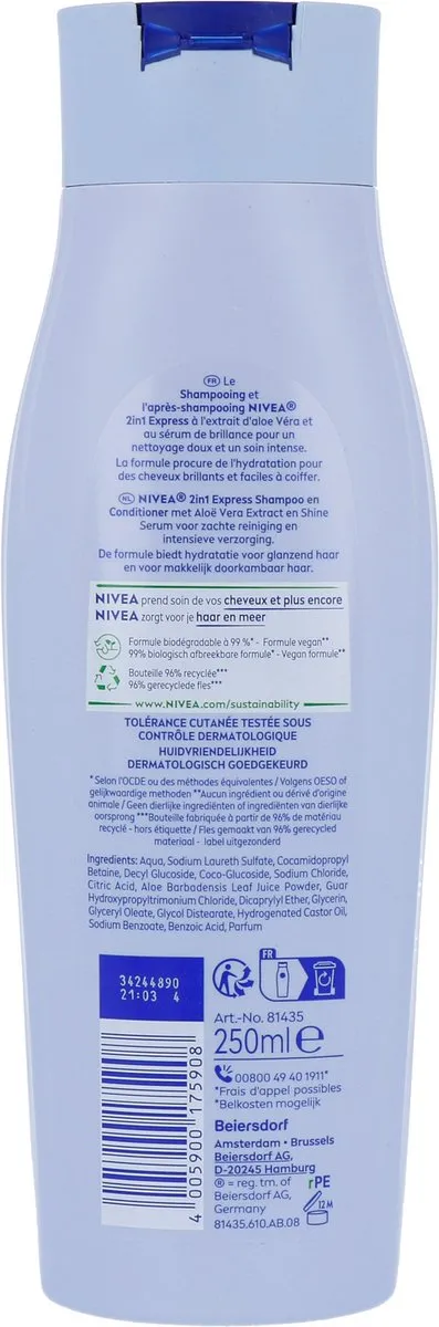 NIVEA Shampoo 2-in-1 Care Express 250ml