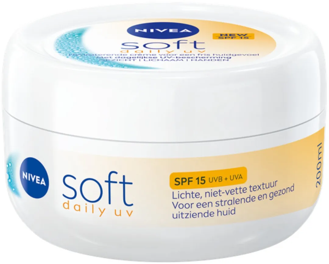 NIVEA Soft Daily UV Bodycrème SPF 15 - 750ml (3x250ml)