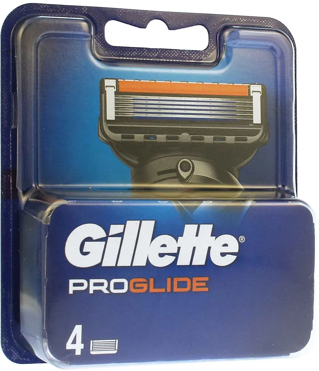 Gillette Fusion 5 ProGlide Blauwe Mesjes - 4 Stuks