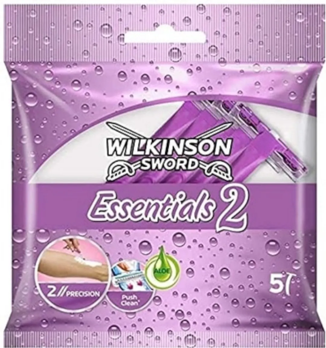Wilkinson Sword Essentials 2 Paarse Dames Scheermesjes - 5 Stuks